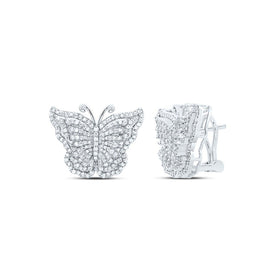 14K White Gold Luxury Diamond Earrings with Elegant Styling - Splendid Jewellery