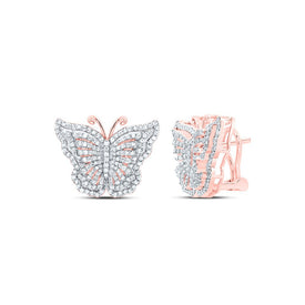 14K Rose Gold Diamond Earrings for Everyday Wear - Splendid Jewellery