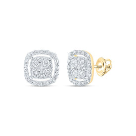 10K Yellow Gold Diamond Earrings for Everyday Wear with Fine Detail - Splendid Jewellery
