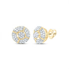 10K Yellow Gold Gift - Ready Diamond Earrings with Fine Detail - Splendid Jewellery