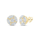 10K Yellow Gold Gift - Ready Diamond Earrings with Fine Detail - Splendid Jewellery