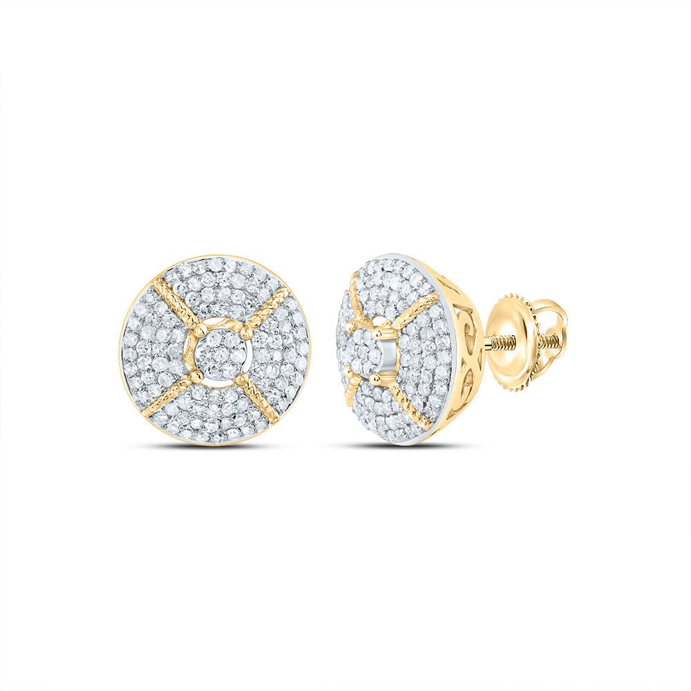 10K Yellow Gold Diamond Stud Earrings with Natural Sparkle - Splendid Jewellery