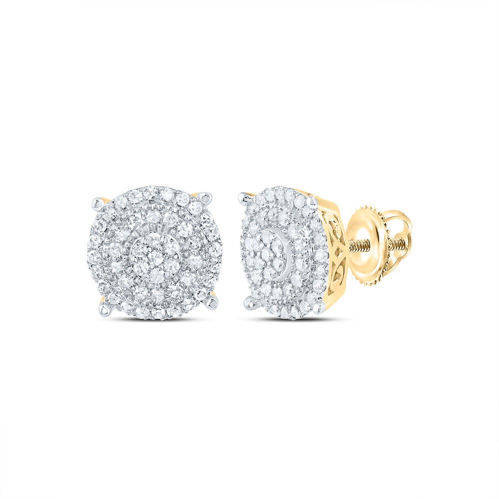 10K Yellow Gold Diamond Stud Earrings 3/8 Cttw with Elegant Styling - Splendid Jewellery