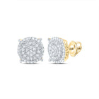 10K Yellow Gold Diamond Stud Earrings 3/8 Cttw with Elegant Styling - Splendid Jewellery