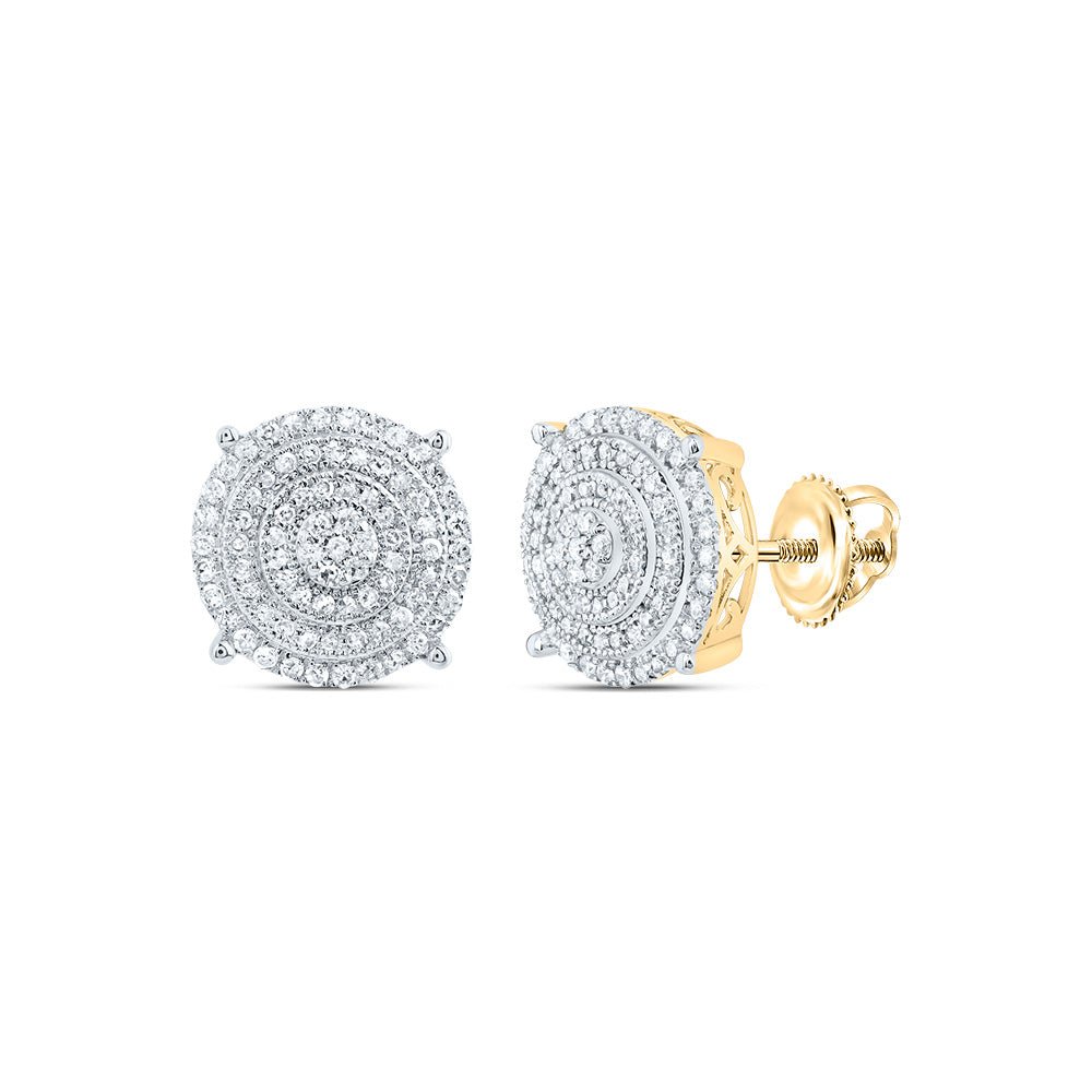 Diamond Earrings in 10K Yellow Gold with Fine Detail - Splendid Jewellery