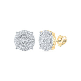 Diamond Earrings in 10K Yellow Gold with Fine Detail - Splendid Jewellery