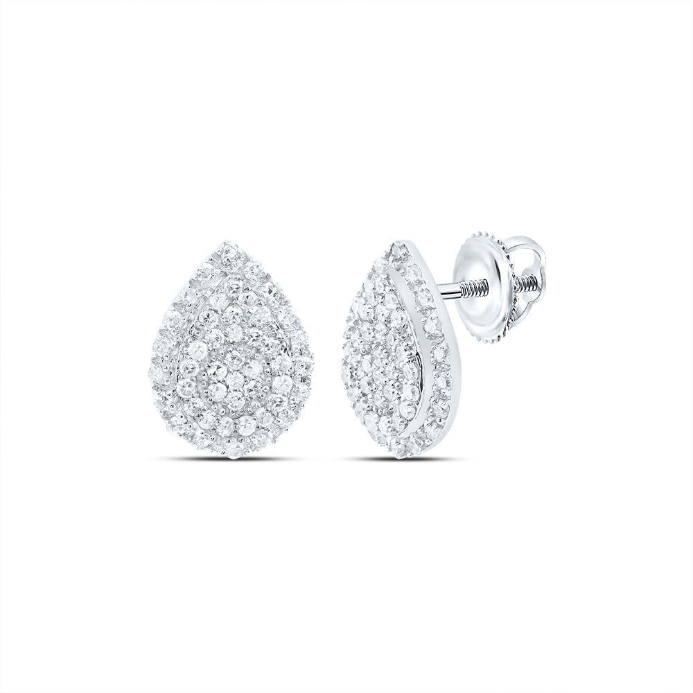 10K White Gold Diamond Stud Earrings 1/4 Cttw Gift Edition - Splendid Jewellery