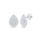 10K White Gold Diamond Stud Earrings 1/4 Cttw Gift Edition - Splendid Jewellery