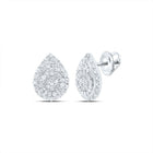 10K White Gold Diamond Stud Earrings 1/4 Cttw Gift Edition - Splendid Jewellery