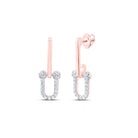 14K Rose Gold Luxury Diamond Earrings - Splendid Jewellery
