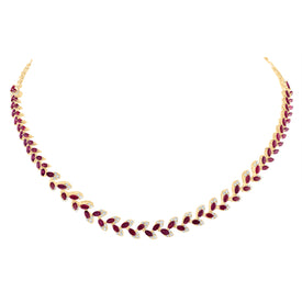 14K Yellow Gold Ruby Earrings Gift Edition - Splendid Jewellery