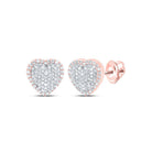 10K Rose Gold Diamond Earrings for Everyday Wear for Everyday Wear - Splendid Jewellery