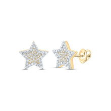 Load image into Gallery viewer, 10K Yellow Gold Modern Diamond Earrings with Fine Detail - Splendid Jewellery
