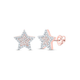 10K Rose Gold Luxury Diamond Stud Earrings for Everyday Wear - Splendid Jewellery