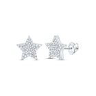 10K White Gold Luxury Diamond Stud Earrings with Fine Detail - Splendid Jewellery