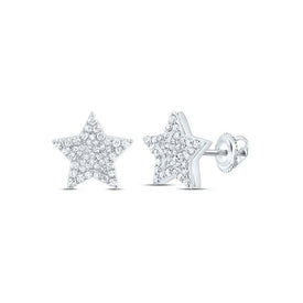 10K White Gold Luxury Diamond Stud Earrings with Fine Detail - Splendid Jewellery