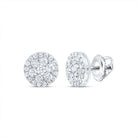 10K White Gold Luxury Diamond Stud Earrings with Natural Sparkle - Splendid Jewellery