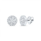 10K White Gold Luxury Diamond Stud Earrings with Natural Sparkle - Splendid Jewellery