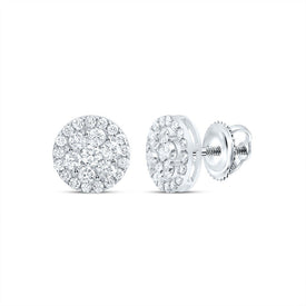 10K White Gold Luxury Diamond Stud Earrings with Natural Sparkle - Splendid Jewellery