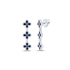 Blue Sapphire Fine Jewellery Earrings with Elegant Styling - Splendid Jewellery