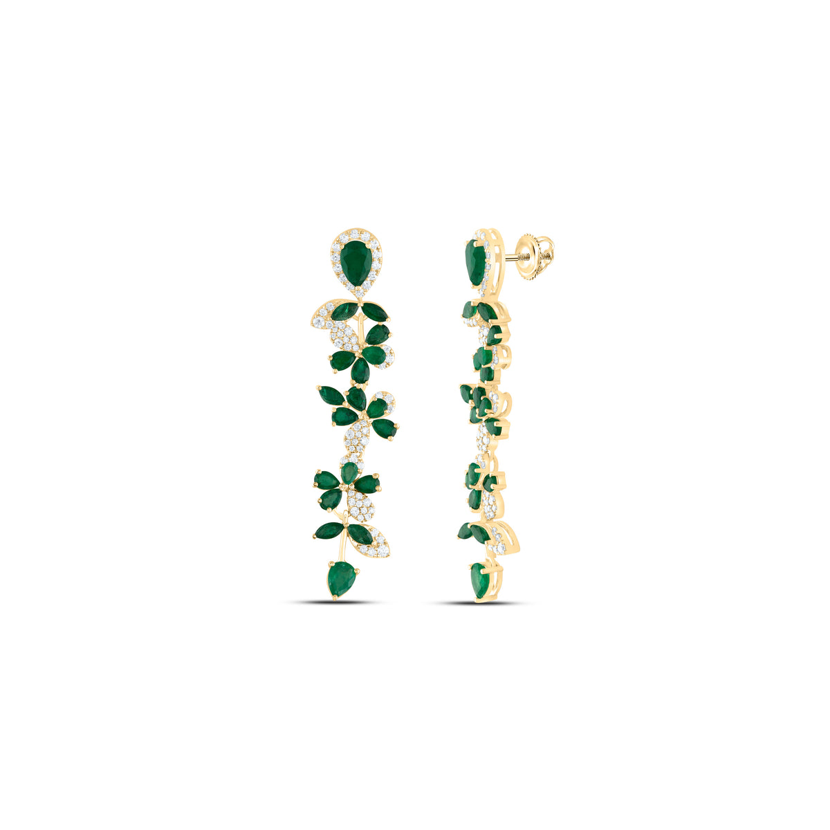 Emerald Earrings with Natural Sparkle with Natural Sparkle - Splendid Jewellery