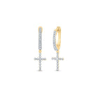 10K Yellow Gold Modern Diamond Earrings Gift Edition - Splendid Jewellery