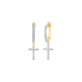 10K Yellow Gold Modern Diamond Earrings Gift Edition - Splendid Jewellery