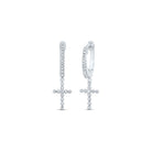 10K White Gold Diamond Earrings for Everyday Wear with Fine Detail - Splendid Jewellery
