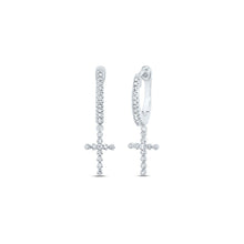 Load image into Gallery viewer, 10K White Gold Diamond Earrings for Everyday Wear with Fine Detail - Splendid Jewellery