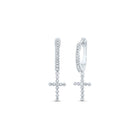 10K White Gold Diamond Earrings for Everyday Wear with Fine Detail - Splendid Jewellery