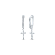 Load image into Gallery viewer, 10K White Gold Diamond Earrings 1/8 Cttw - Splendid Jewellery