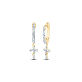 10K Yellow Gold Diamond Earrings 1/6 Cttw Gift Edition - Splendid Jewellery