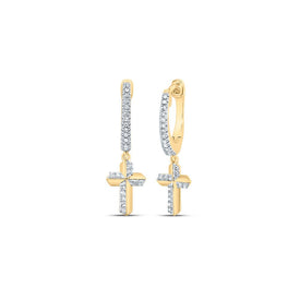Diamond Earrings in 10K Yellow Gold with Elegant Styling - Splendid Jewellery