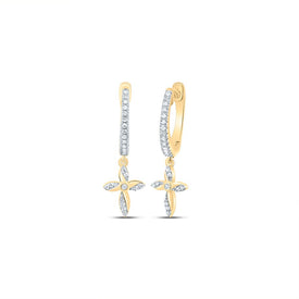 10K Yellow Gold Diamond Earrings for Everyday Wear with Elegant Styling - Splendid Jewellery