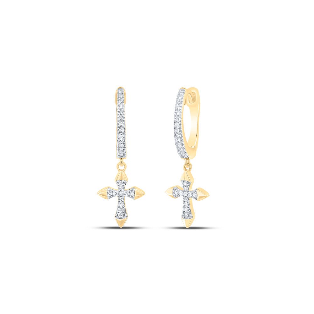10K Yellow Gold Luxury Diamond Earrings with Fine Detail - Splendid Jewellery