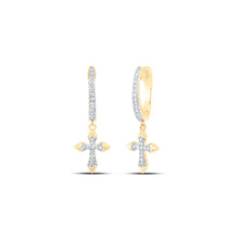 Load image into Gallery viewer, 10K Yellow Gold Luxury Diamond Earrings with Fine Detail - Splendid Jewellery