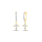 10K Yellow Gold Luxury Diamond Earrings with Fine Detail - Splendid Jewellery