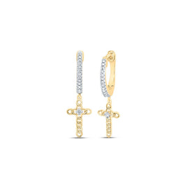 Diamond Earrings in 10K Yellow Gold with Fine Detail - Splendid Jewellery