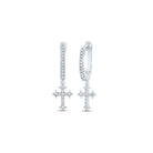 10K White Gold Modern Diamond Earrings with Natural Sparkle - Splendid Jewellery