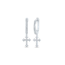 Load image into Gallery viewer, 10K White Gold Modern Diamond Earrings with Natural Sparkle - Splendid Jewellery