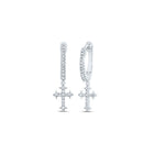 10K White Gold Modern Diamond Earrings with Natural Sparkle - Splendid Jewellery