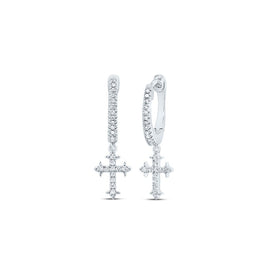 10K White Gold Modern Diamond Earrings with Natural Sparkle - Splendid Jewellery