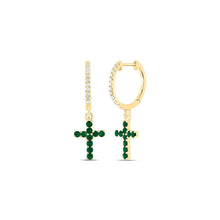 Load image into Gallery viewer, 14K Yellow Gold Luxury Emerald Earrings Gift Edition - Splendid Jewellery