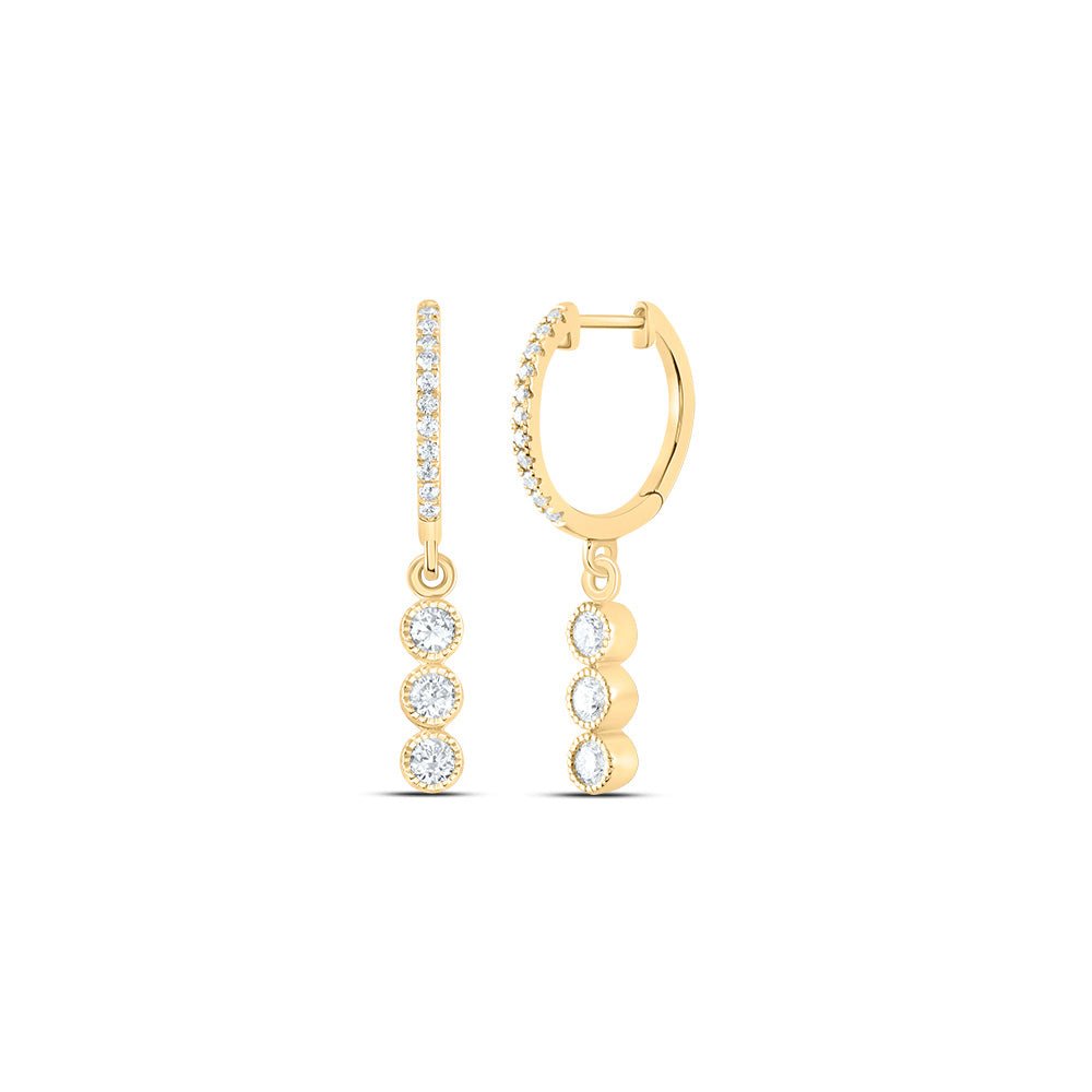 14K Yellow Gold Gift - Ready Diamond Earrings Gift Edition - Splendid Jewellery