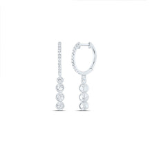 Load image into Gallery viewer, 14K White Gold Diamond Earrings - Splendid Jewellery