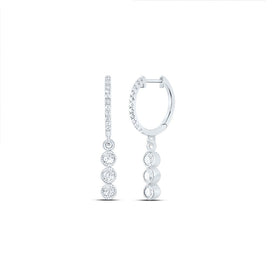 14K White Gold Diamond Earrings - Splendid Jewellery