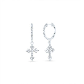 14K White Gold Gift - Ready Diamond Earrings with Elegant Styling - Splendid Jewellery