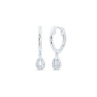 Pear Diamond Earrings in 10K White Gold Gift Edition - Splendid Jewellery