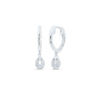 Pear Diamond Earrings in 10K White Gold Gift Edition - Splendid Jewellery