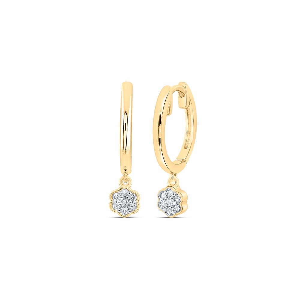10K Yellow Gold Gift - Ready Diamond Earrings with Natural Sparkle - Splendid Jewellery